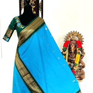 Sarees de seda pura Gadwal fancy powerloom prontos para vestir blusa com blusa bordada veste até 32-46 saree está pronto para o outono pico pronto