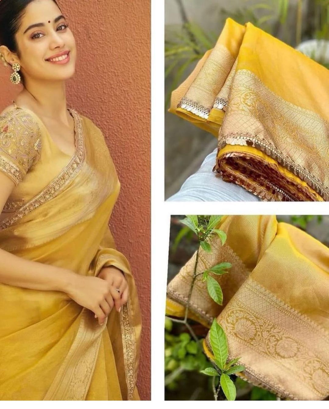 Banarasi tissue saree with barabar border and rich weaving design for festive and wedding wear