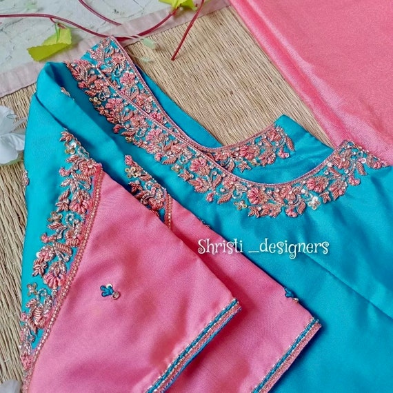 Buy Designer Zardosi Maggam Work Customised Blouses Any Color