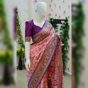 Patola Paithani Saree with Banaras Weaving Blouse