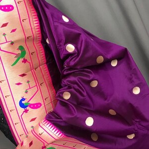 Pure Silk Banarasi Paithani Saree image 6