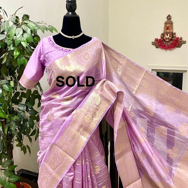 Pure  Banarasi soft silk saree