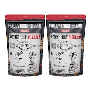 2 Pack of the Best Mushroom Coffee Nearby - Overnight Shipping - Organic Vegan Instant Coffee, USA Made, 60 Servings