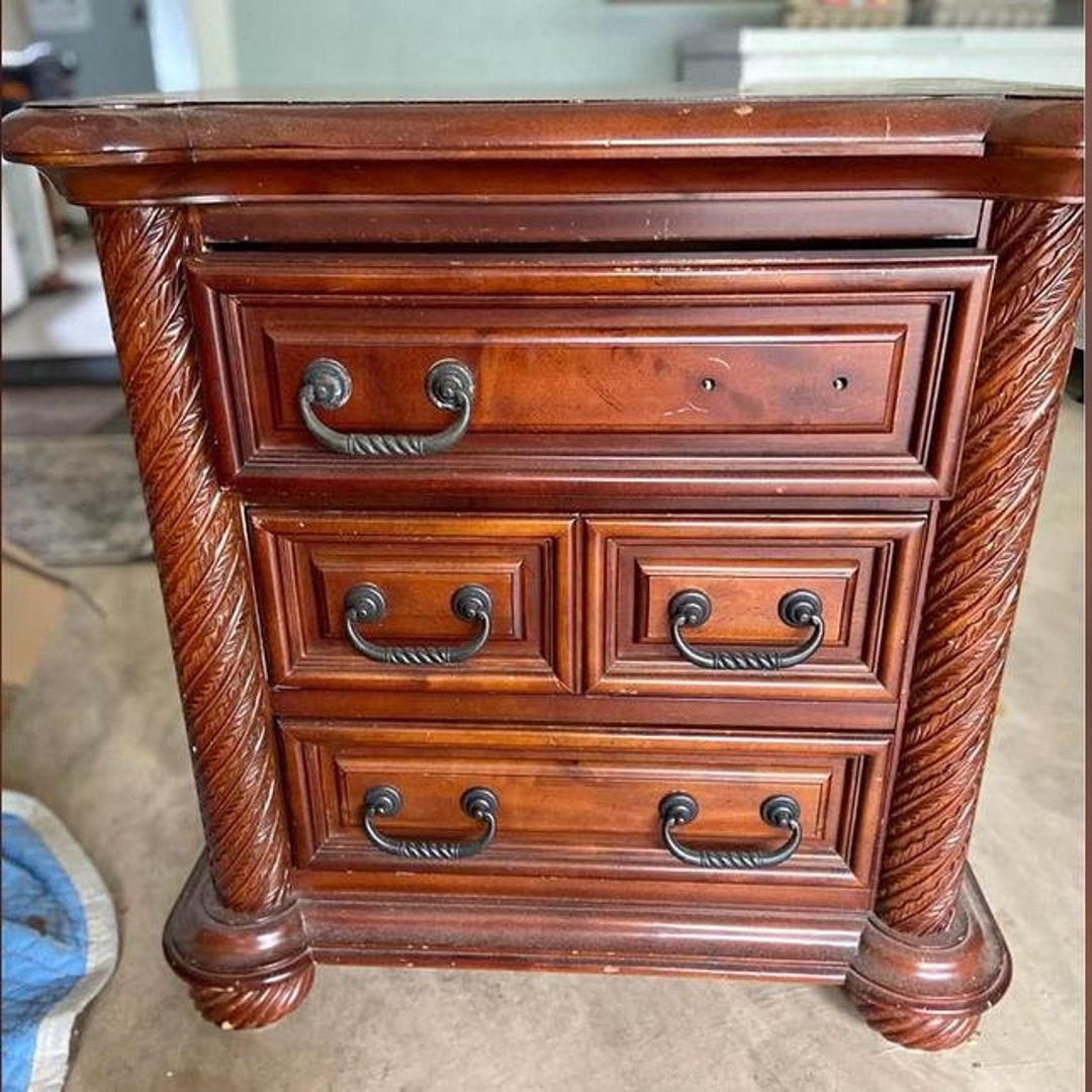 Antique Solid Wood Dresser Etsy