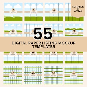 55 Digital Paper Mockup Templates  Digital Paper Mockups Templates Seamless Digital Paper Pattern Mockup Digital Paper Listing Templates