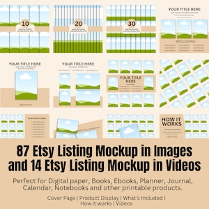 Etsy Listing Mockup Templates: Images & Videos