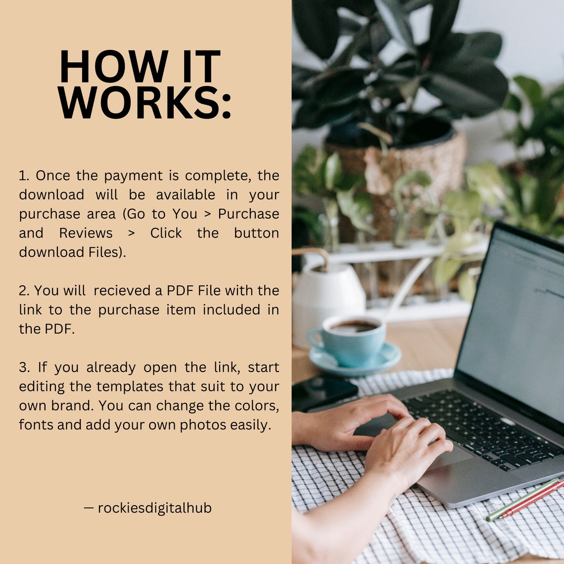 PLR 120 Etsy Listing Mockup Templates Editable in Canva Etsy Listing