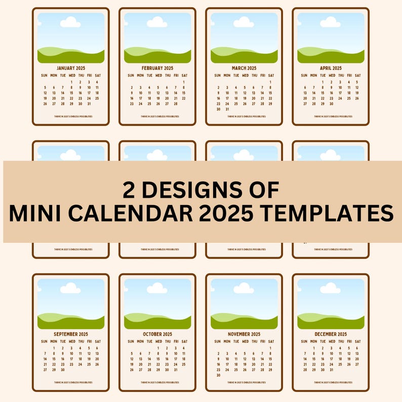 Mini Calendar Templates 2025 Printable - Il 794xN.6310024518 2kqf
