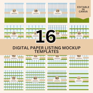 16 Digital Paper Mockup Templates  Digital Paper Mockups Templates Seamless Digital Paper Pattern Mockup Digital Listing Mockup Template