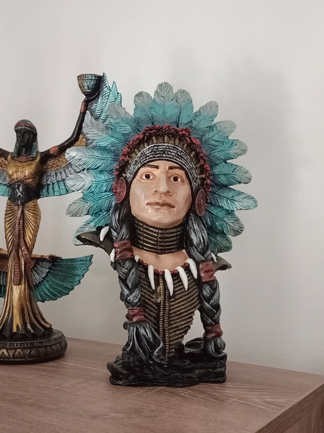 12 Indian Statue Hand Painting Figurine Art Objects Etsy