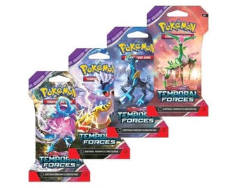 Pokemon Temporal Forces Sleeved Booster Pack x4 Set – Complete 4 Art Set – Sealed Pokemon TCG