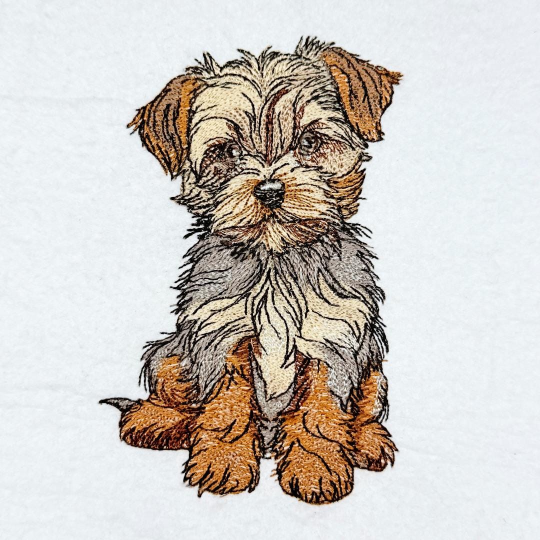 Yorkshire Terrier Machine Embroidery Design Yorkie Embroidery File Pet ...