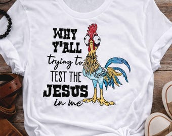 Funny Farm Rooster Machine Embroidery Design Christian Humor Chicken instant Download dst pes Files
