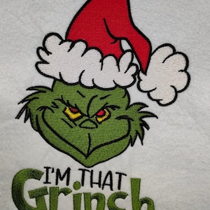 Im That Christmas Thief Machine Embroidery Design Christmas Embroidery Design Grinch Embroidery Christmas Embroidery Grinch Embroidery File
