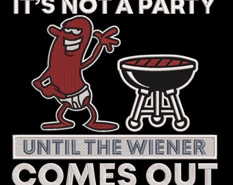 Funny Hot Dog Machine Embroidery | BBQ Party Digital Pattern Instant Download