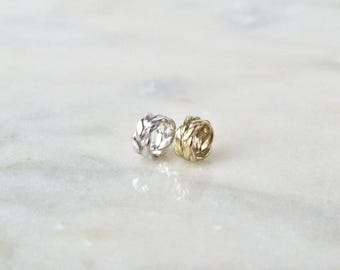 Spacer beads in solid 14k gold or silver; Laurel wreath beads for spacing out charms; choose metal and number of beads