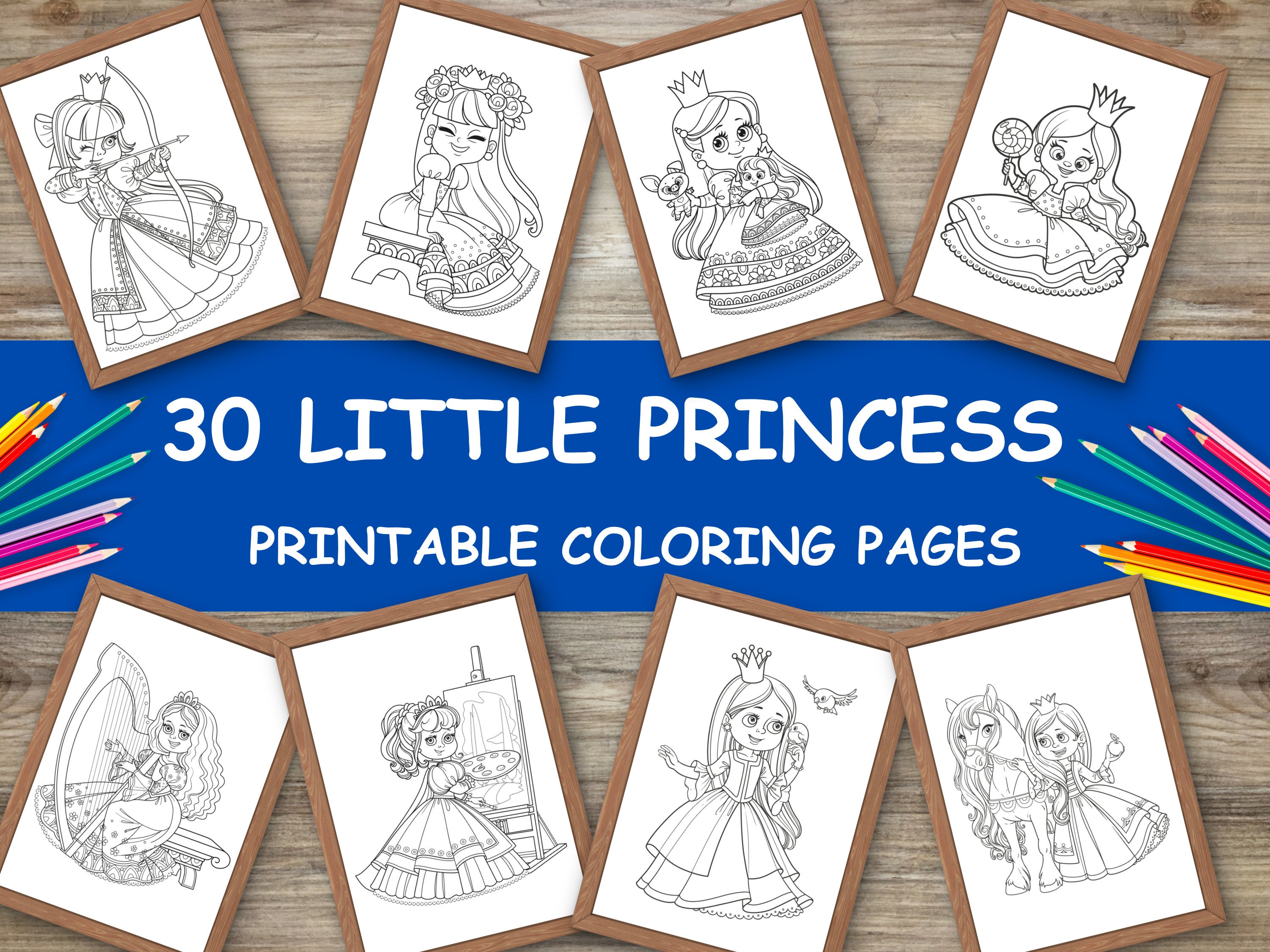 30 Printable Princess Coloring Pages for Kids, Toddlers, Preschoolers