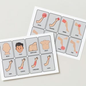 Bodyparts flashcards | Pre-school learning | Flashcards for learning