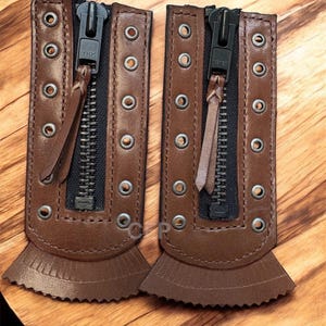 Leather Boot Zipper Inserts for Ranch/Hiking/Work Boots - Handmade In California