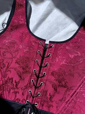 Corset Renaissance Femme à Bretelles – Serre-Taille Baleiné, Lacets Avant – Pour Costume Steampunk, Halloween, Cosplay