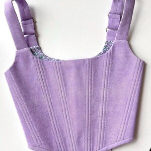 Corset top basic corduroy corset black bordo corset blue Renaissance corset Overbust corset top cottage core corset top ren faire corset image 3