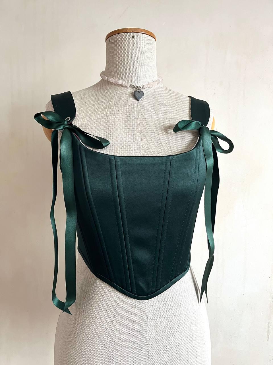 Ceinture Femme Satin Long Deux Tons – Accessoire Corset Taille L, Bleu élégant