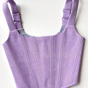 Corset top black Simple Corduroy Stays bordo Renaissance bodice Overbust Cottage core corset Ren faire corset Custom basic corset image 4