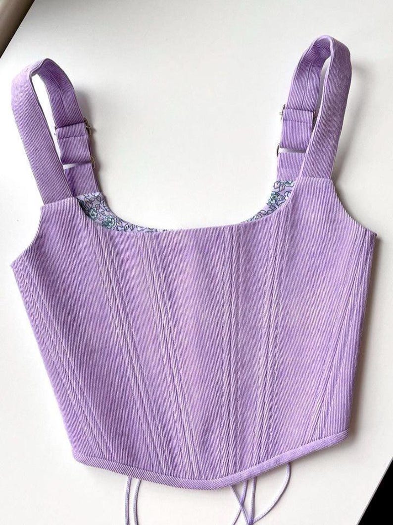 Corset top black Simple Corduroy Stays bordo Renaissance bodice Overbust Cottage core corset Ren faire corset Custom basic corset image 4
