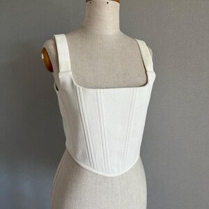 Corset top corduroy black corset Renaissance corset Overbust corset top cottage core corset top ren faire corset image 13