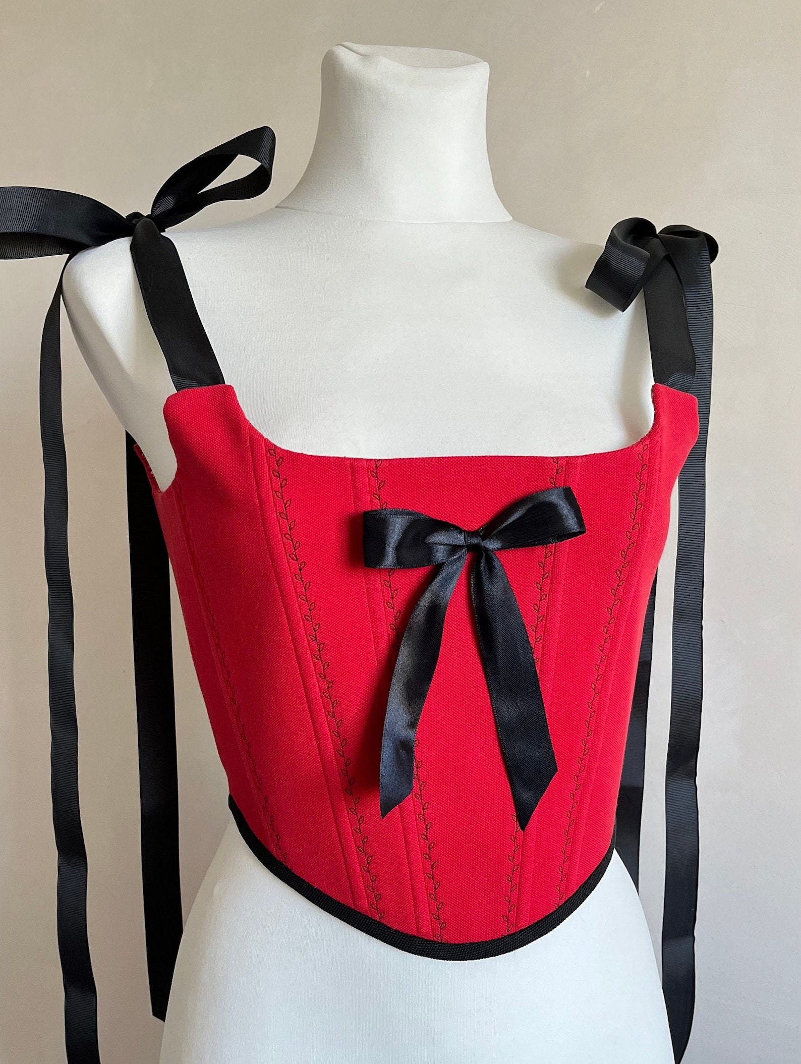 Red Corset Black Corset Top Women Corset With Bow Trend Corset Romantic — free download