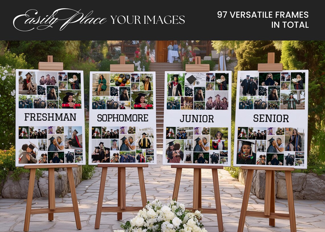 Senior Graduation Photo Collage Template Canva Set of 5 Class of 2026
