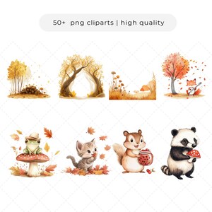 Autumn Woodland Animals Clipart, Fall Animals, Forest Animals, Cozy ...