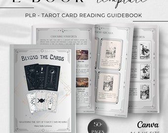 PLR Tarot Card Reading Guidebook, Ebook Template for Tarot Card Coaches, Editable Course for Tarot Card Interpretations, Tarot Spread Course