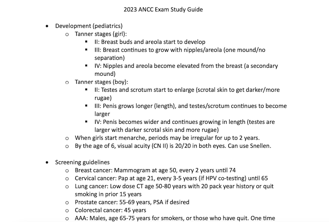 2023 ANCC Family Nurse Practitioner Certification Exam Study Guide Etsy