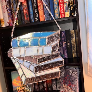 Stained Glass Bookshelf/ wall panel “Beautiful Books”