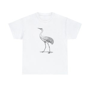 Crane, bird - Unisex Heavy Cotton Tee