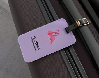 Flocking Fabulous Flamingos -Luggage Tag