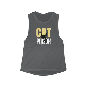 Cat Person Women&#39;s Flowy Scoop Muscle Tank