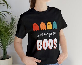 Just here for the Boo&#39;s, Halloween Women&#39;s Iconic T-Shirt