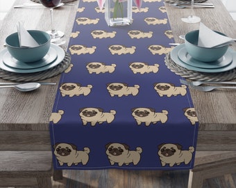Pug Parade Table Runner (Cotton, Poly)