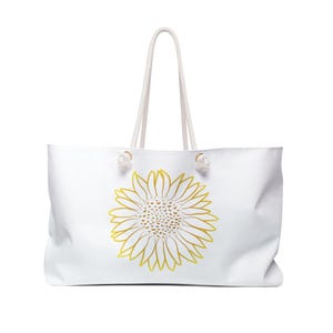 Bolsa de fin de semana con diseño de girasol