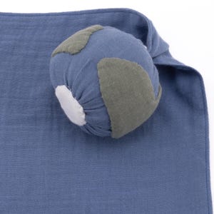 Hochet souple en forme de terre, édredon en mousseline personnalisé carte du monde, jouet pour bébé, boule pour bébé, cadeau bébé, hochet