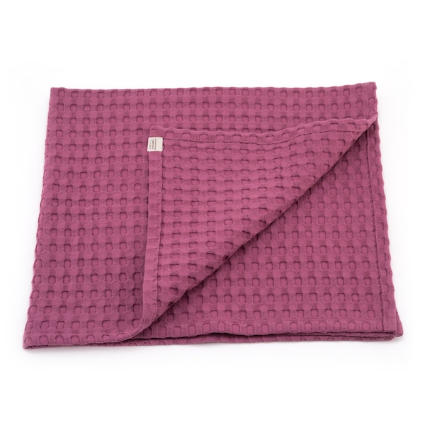 Personalisierte Waffel Baby Decke, benutzerdefinierte Größe Waffel Decke, leichte Sommer Decke, Swaddle Decke aus Bio-Baumwolle, Baby Mädchen Geschenk