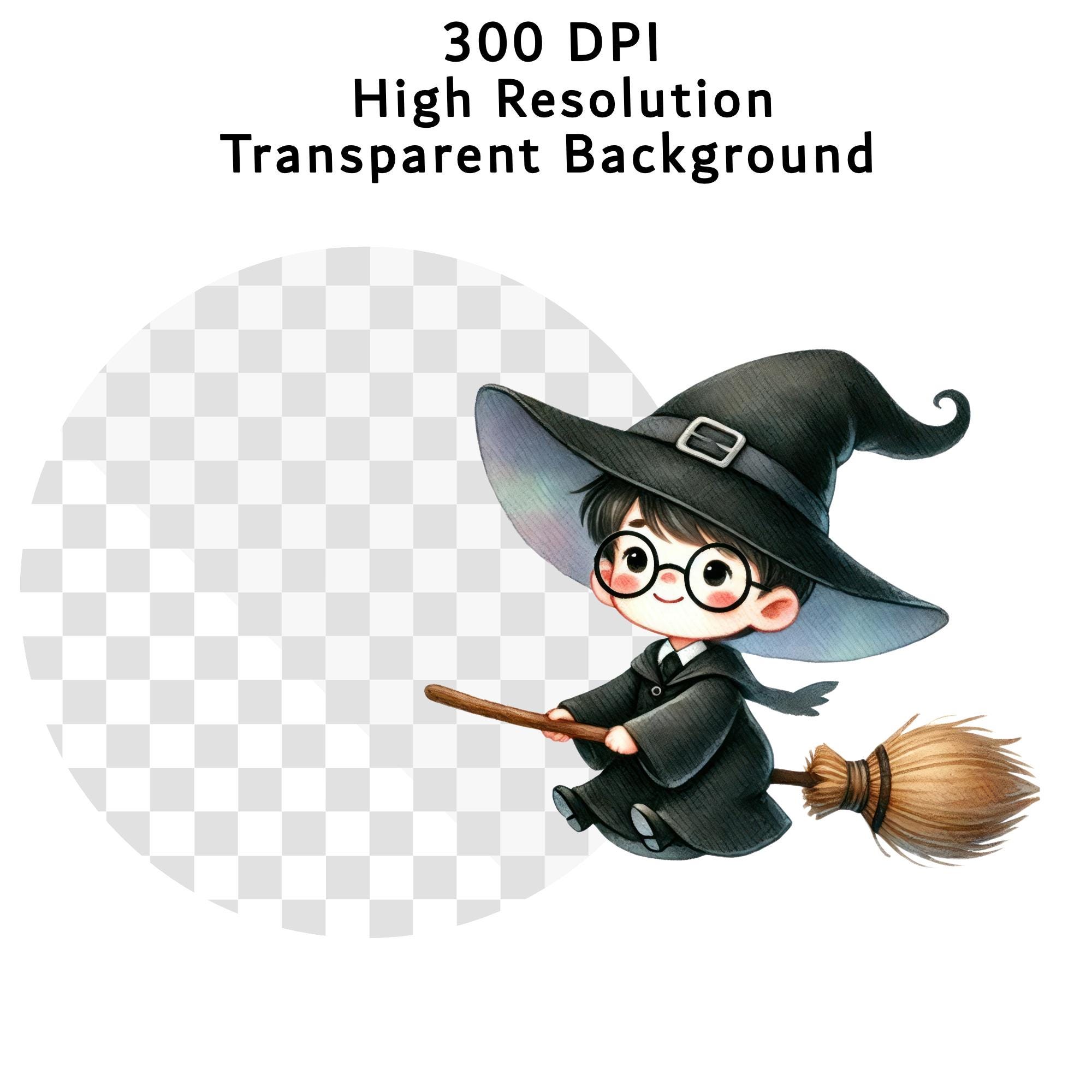 Wizard School Clipart Bundle, Magical Wizard PNG, Cute Wizard School ...