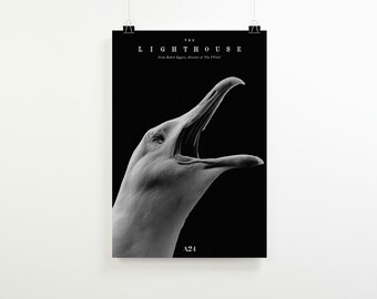 A24 Poster The Lighthouse Digital Download Wilem Dafoe Robert Pattinson Valeriia Karaman Robert Eggers Horror Film Seagull