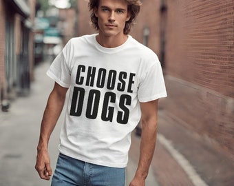 Wham Wählen Sie Hunde Tee 80er Jahre Stil George Michael Tshirt Wählen Sie das Leben Trainspotting Popmusik T-Shirt Süßes grafisches T-Shirt für die 80er Party