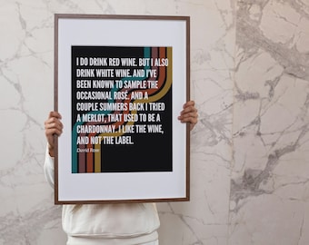 David Rose Quote Wine Not The Label Poster Schitts Creek Digital Download Print Home Office Decor Printable Schitts Creek Prints LGBTQ