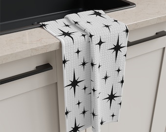 Modern Tea Towel Simple Modern Kitchen Décor Retro Tea Towel Starburst Tea Towel Retro Kitchen Starburst Retro Décor Objects