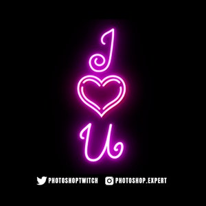 I Love You Emote, Stream Decoration, Twitch Emote, Love Emote, Couples Emote, Heart Emote, Transparent Background, Neon Emote