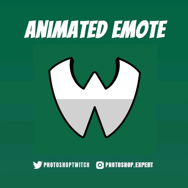 3D Animated W Text Emote, W Emote, Twitch Emote, Stream Emote, W Animation Emote, Victory Emote, Winner Emote, Dub Emote